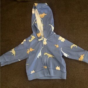 Carter’s Newborn Dinosaur Hoodie Blue Zip-Up Sweatshirt